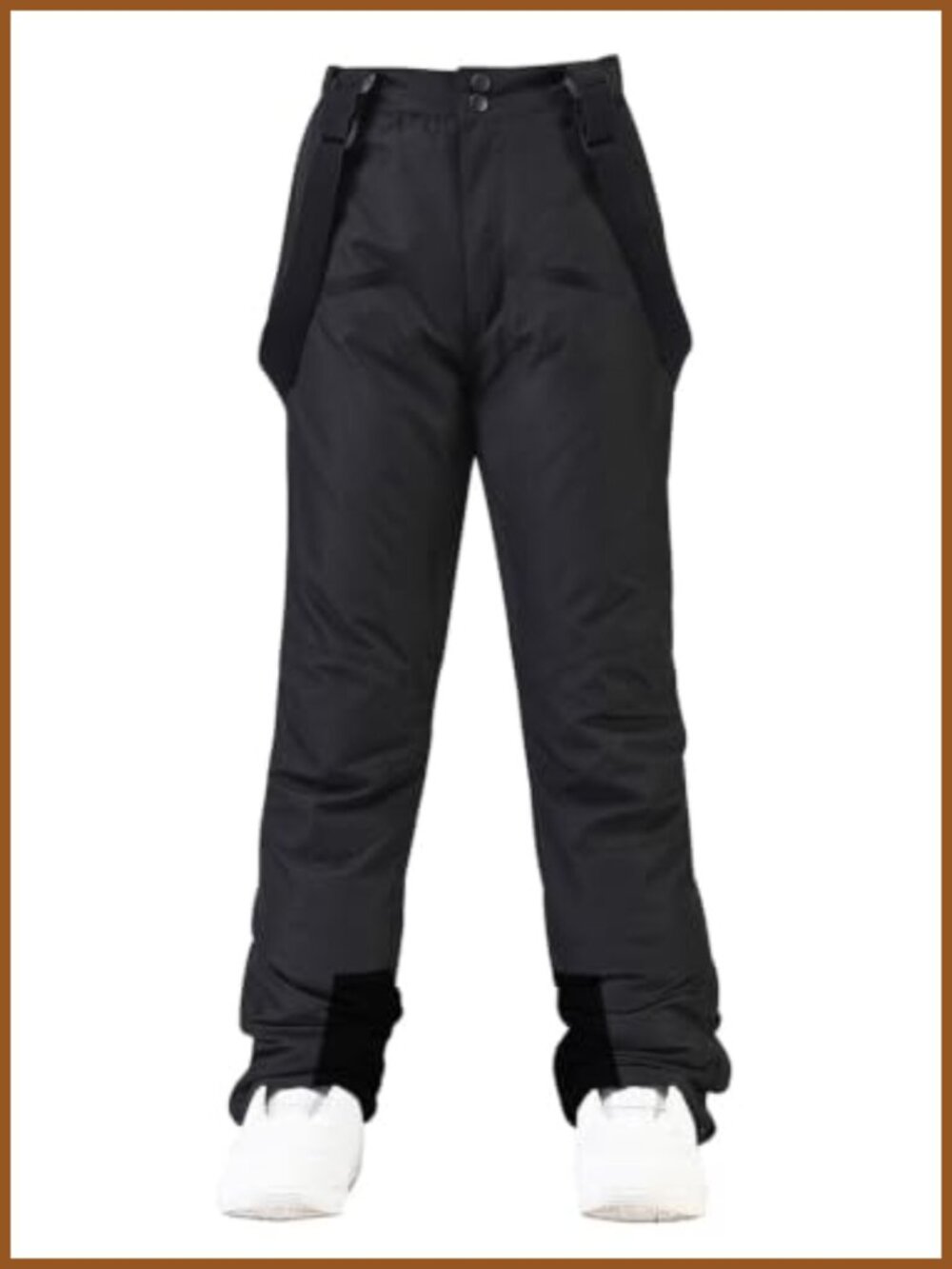 Women's Detachable Ski Bib Pants Waterproof Windproof Insulated Snowboard Pants